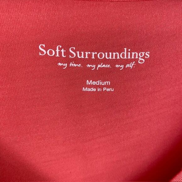 Soft Surroundings Coral V-Neck Tunic - Medium - Picture 4 of 4